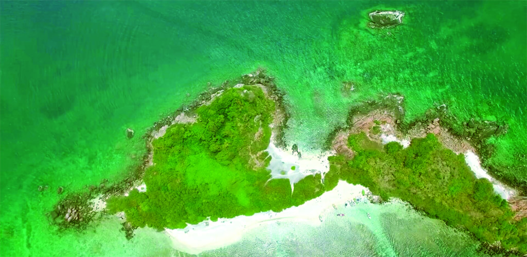 Pigeon Island From Sky View