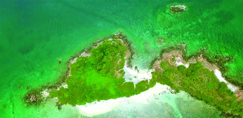 pigeon island from sky view