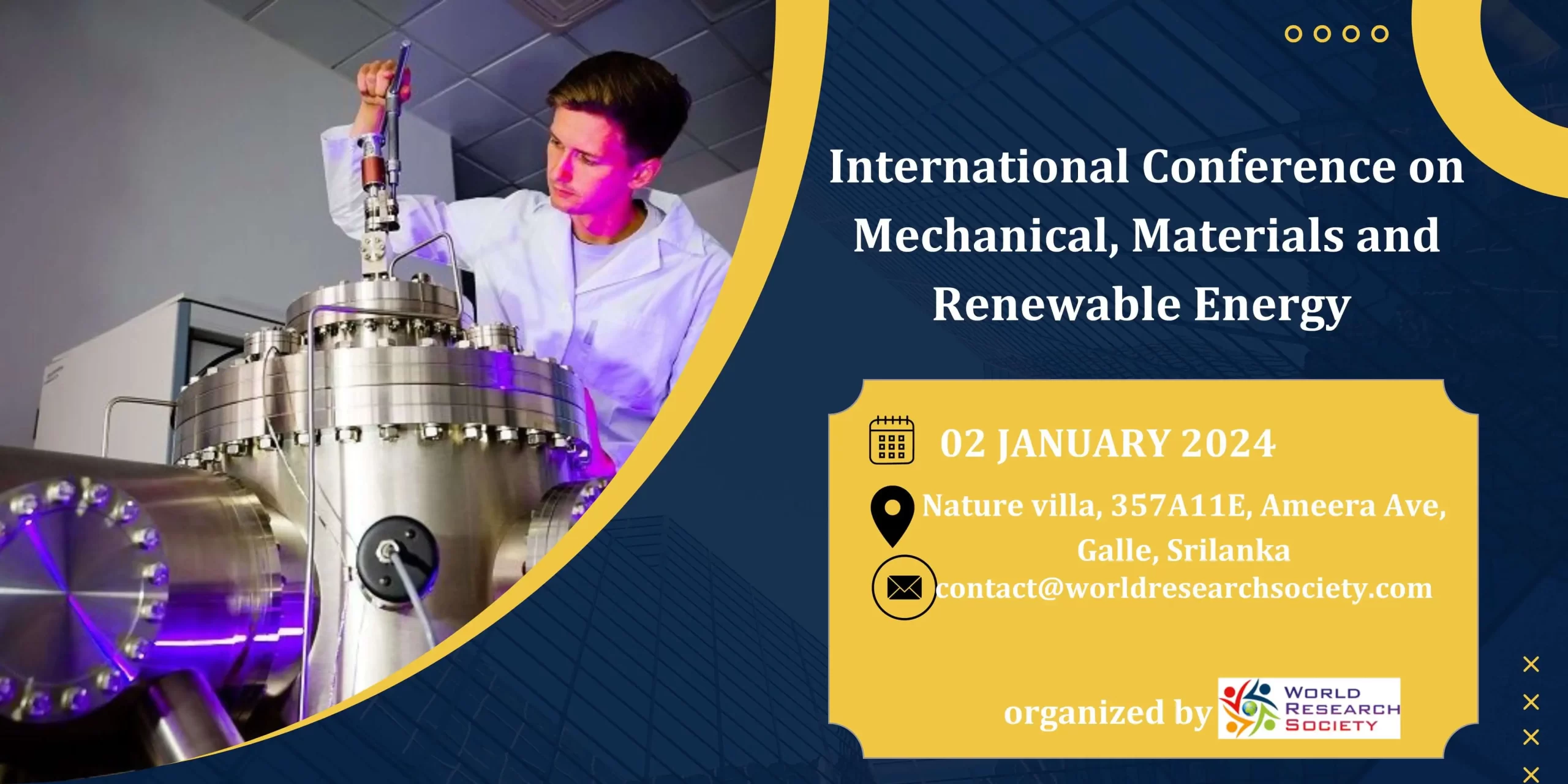 International Conference on Mechanical, Materials and Renewable Energy